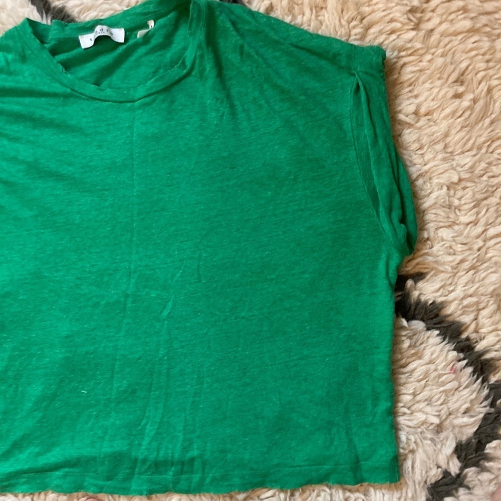 Sandro Distressed Linen Tee - Picture 5 of 16